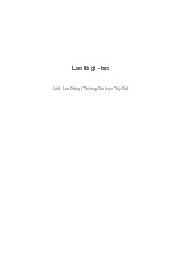 Lao là gì | Đại học Tây Đô