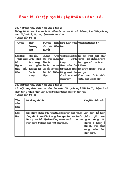 Soạn bài Ôn tập học kì 2 | Ngữ văn 8 Cánh Diều