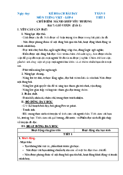 Giáo án Tiếng Việt lớp 4 Tuần 8 | Chân trời sáng tạo