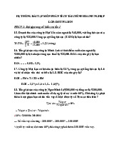 Hệ thống bài tập môn phân tích tài chính doanh nghiệp | Đại học Đồng Tháp