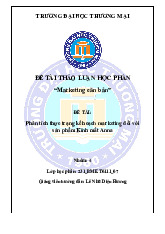 Phân tích thực trạng kế hoạch marketing đối với sản phẩm Kính mắt Anna | Bài thảo luận marketing căn bản