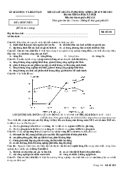 Đề thi thử THPT Quốc gia năm 2023 môn Địa Sở GD&ĐT Đắk Nông