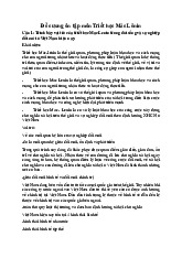 Đề cương ôn tập Môn Triết học Mac-Lenin & Tư tưởng Hồ Chí Minh | Trường Đại học Luật Hà Nội