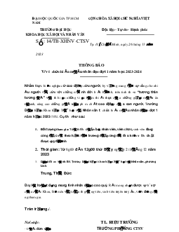 Bài tập cá nhân 2 | Nghiệp Vụ Thư Ký Văn Phòng | Đại học Khoa học Xã hội và Nhân văn, Đại học Quốc gia Thành phố HCM