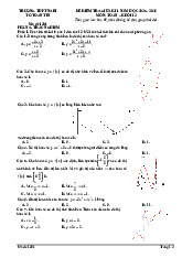 Đề giữa kì 1 Toán 12 năm 2025 – 2026 trường THPT Na Rì – Thái Nguyên
