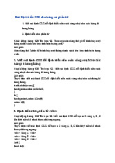 Giải SGK Tin học 12 Chân trời sáng tạo Bài F11: Định kiểu CSS cho bảng và phần tử