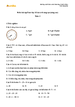 Bài tập cuối tuần Toán lớp 3| Chân trời sáng tạo - Tuần 5 (nâng cao)