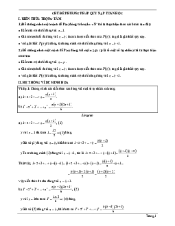 Tài liệu chủ đề phương pháp quy nạp toán học
