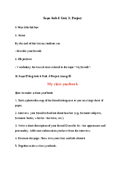 Giải Tiếng Anh 6 Unit 3: Project | Global Success