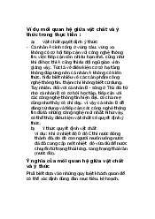 Ví dụ mối quan hệ giữa vật chất và ý thức trong thực tiễn | Trường đại học Lao động - Xã hội