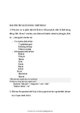 Bài tập tự luận phần ngữ pháp-Trường Đại học Ngoại ngữ- Đại học Quốc gia Hà Nội