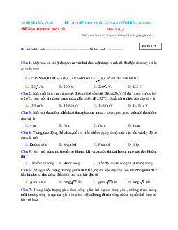 Đề thi thử THPT Quốc gia năm 2020-2021 môn Vật Lí trường THPT Lý Thái Tổ lần 1 (có đáp án)