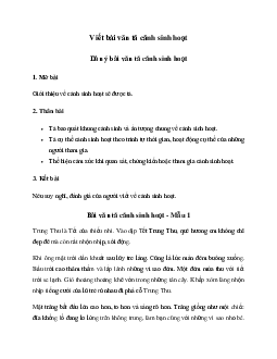 Soạn văn 6:  Viết bài văn tả cảnh sinh hoạt | Ngữ văn 6 | Kết nối tri thức
