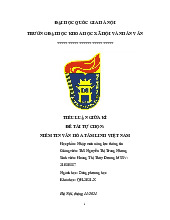 TIỂU LUẬN GIỮA KÌ VỀ NIỀM TIN VĂN HÓA TÂM LINH VIỆT NAM (GK 2021)