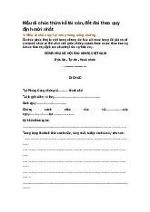 Mẫu di chúc thừa kế tài sản, đất đai theo quy định mới nhất