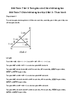 Giải Toán lớp 7 Bài 3: Tam giác cân | Chân trời sáng tạo