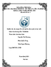 Nghiên cứu xây dựng đồ án cho phần mềm quản lý bán sách | Đại học Kinh tế Kỹ thuật Công nghiệp
