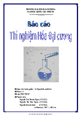 Báo cáo thí nghiệm Hóa đại cương - Mã HC17HC tại ĐH Bách Khoa TP.HCM