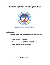 Tổng quan về chiến lược, kế hoạch hoạt động của Nestlé Việt Nam | Tiểu luận môn Quản lý học