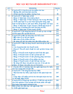 Bộ tài liệu ôn thi học sinh giỏi ngữ văn lớp 7