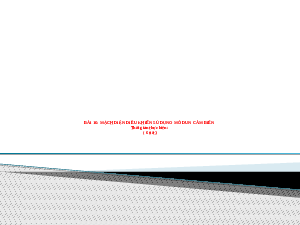 Giáo án điện tử Công nghệ 8 Bài 16 Kết nối tri thức: Mạch điện điều khiển sử dụng mô đun cảm biến