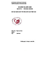 Bài Kiểm Tra Văn Hoá Dân Gian Việt Nam - VHTT11B Học Kỳ II