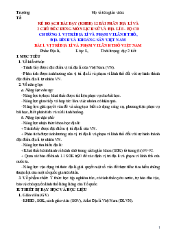 Giáo án Địa Lí 8 (cả năm) | Cánh diều