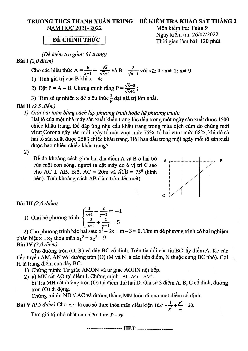 Đề khảo sát Toán 9 tháng 02 năm 2022 trường THCS Thanh Xuân Trung – Hà Nội