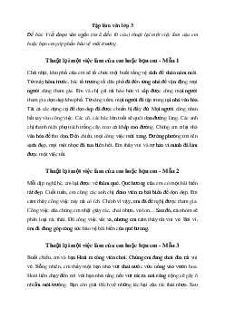 Viết đoạn văn ngắn thuật lại một việc làm của em hoặc bạn em góp phần bảo vệ môi trường | Tập làm văn lớp 3 Chân trời sáng tạo