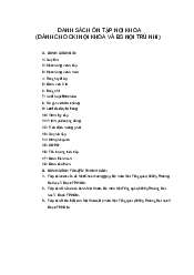 Đề cương ôn tập môn Nội khoa - Lý Dược | Trường đại học Quốc Tế Hồng Bàng