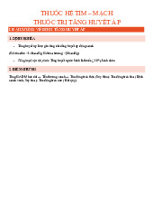 Tổng quan và Phân loại Thuốc Trị Tăng Huyết Áp - Y Đa Khoa | Đại học Y khoa Phạm Ngọc Thạch