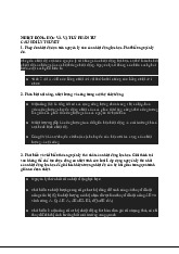 Câu Hỏi Lý Thuyết Chương 2, 3 | Nhiệt động học và vật lý phân tử | Trường Đại học Khoa học Tự nhiên, Đại học Quốc gia Hà Nội