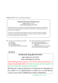 Test 7 part 7 | Tài liệu môn Marketing | Trường Cao đẳng thực hành FPT