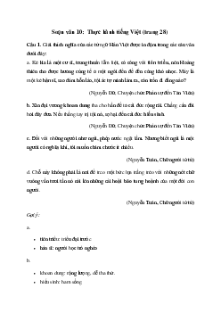 Soạn bài Thực hành tiếng Việt trang 28 - Kết nối tri thức Ngữ văn lớp 10
