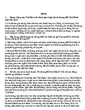Đề kiểm tra giữa kì  môn Tư tưởng Hồ Chí Minh–Trường Đại học bách khoa – đại học Đà Nẵng.