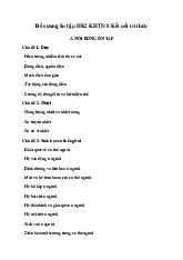 Đề cương ôn tập học kỳ 2 môn Khoa học tự nhiên lớp 8 năm học 2024 - 2025 | Bộ sách Kết nối tri thức