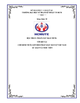Tiểu luận môn Pháp luật đại cương đề tài "Chế định pháp luật thừa kế theo pháp luật dân sự Việt Nam"