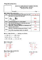 Đề khảo sát cuối HK1 toán 3 năm 2025 - 2026 - Đề 4