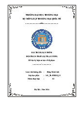 Lý luận cơ bản về tội phạm | Bài thảo luận pháp luật đại cương