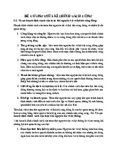 Đề cương giữa kỳ môn Chính sách công | Đại học kinh tế Quốc dân