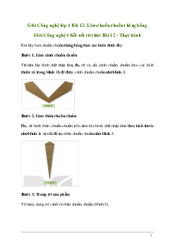 Giải Công nghệ lớp 4 Bài 12: Làm chuồn chuồn thăng bằng | Kết nối tri thức