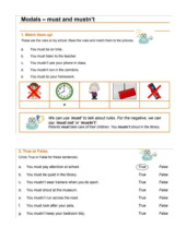Must - Mustn't - Grammar for grade 5 môn English | Trường đại học kinh doanh và công nghệ Hà Nội