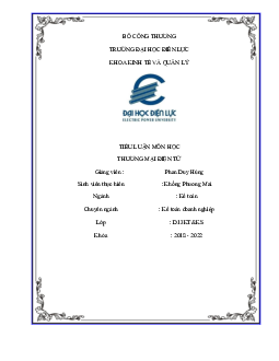 Tiểu luận "Thương mại điện tử"