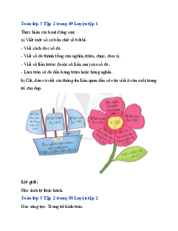 Giải SGK Toán lớp 3 trang 49, 50, 51 Em vui học toán | Cánh diều