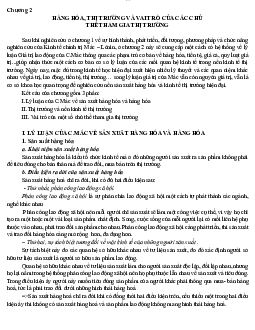 Thị trường và vai trò của các chủ thể tham gia thị trường  | Đại học Sư Phạm Hà Nội