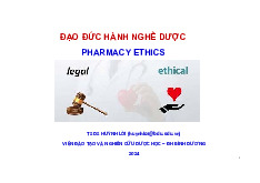 Bài giảng Đạo đức hành nghề dược môn Dược học | Trường Đại Học Y Dược Thái Bình