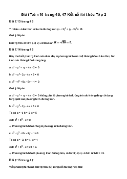 Toán 10 Bài 21: Đường tròn trong mặt phẳng tọa độ - Kết Nối Tri Thức