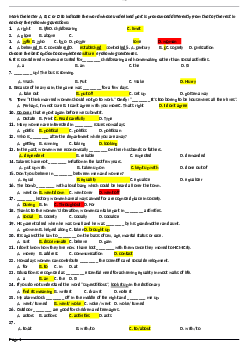 Bài tập ôn tập có đáp án học phần Tiếng anh của trường đại học Luật Hà Nội