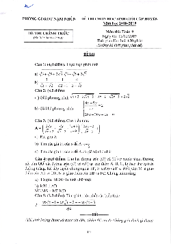 Đề học sinh giỏi huyện Toán 9 năm 2018 – 2019 phòng GD&ĐT Nậm Nhùn – Lai Châu
