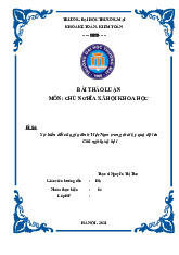 Sự biến đổi gia đình Việt Nam trong giai đoạn chuyển đổi lên CNXH | Bài thảo luận Chủ nghĩa xã hội khoa học